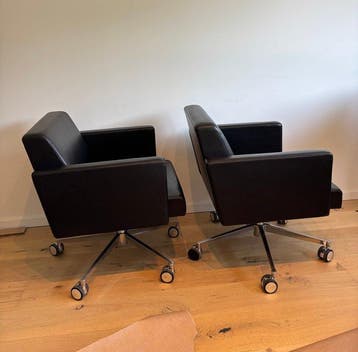 Poltrona Frau - Fauteuil (2) - Bureaustoel - Leder,
