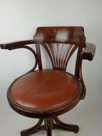 Thonet-stijl - Chaise de bureau - Bois, Cuir - bois cintré
