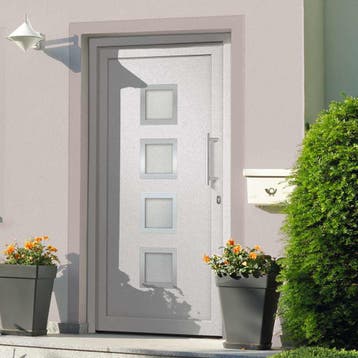 vidaXL Voordeur 108x208 cm wit, Doe-het-zelf en Bouw, Deuren en Vliegenramen, Verzenden, Nieuw