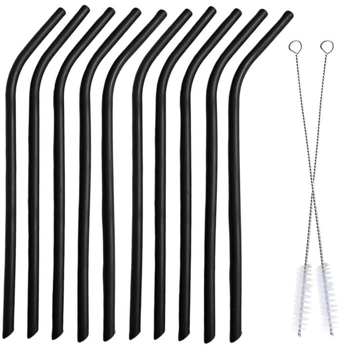 Fako Bijoux - Siliconen Rietjes - Herbruikbaar - 25cm - 8mm, Huis en Inrichting, Keuken | Bestek, Verzenden