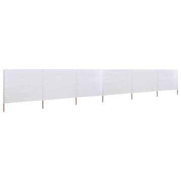 vidaXL Windscherm 6-panelen 800x80 cm stof wit, Verzenden