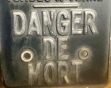 Waarschuwingsbord voor Franse spoorwegen - Plaque - Metaal