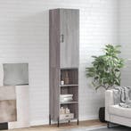 vidaXL Hoge kast 34,5x34x180 cm bewerkt hout grijs sonoma, Verzenden, Nieuw