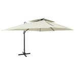 vidaXL Zwevende parasol met dubbele bovenkant zand 400x300, Tuin en Terras, Parasols, Verzenden, Nieuw
