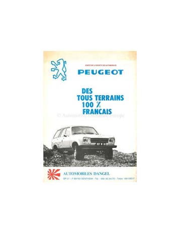 1981 PEUGEOT 504 DANGEL PICK UP BROCHURE FRANS, Nieuw