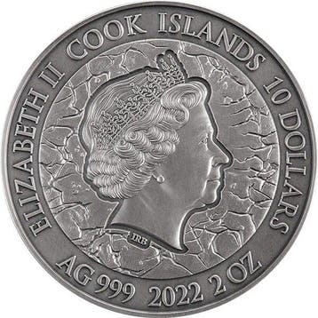 Cookeilanden. 10 Dollars 2022 Lord of the Rings Antique