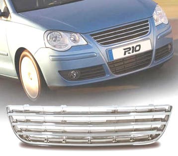 CALANDRE SANS LOGO CHROMÉ POUR VOLKSWAGEN VW POLO 05-09, Verzenden