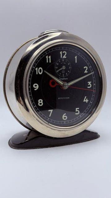 tafelwekker - Junghans - Art Deco Metaal, Glas - 1940-1950, Antiquités & Art