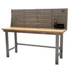 Werkbank met achterwand – Werkbank set 2 meter, kleur grijs., Ophalen of Verzenden, Nieuw
