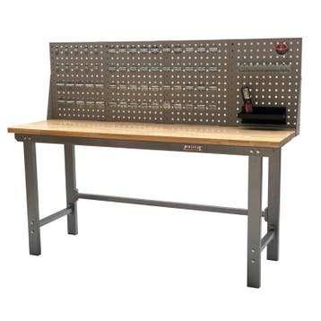 Werkbank met achterwand – Werkbank set 2 meter, kleur grijs., Doe-het-zelf en Bouw, Werkbanken, Ophalen of Verzenden, Nieuw