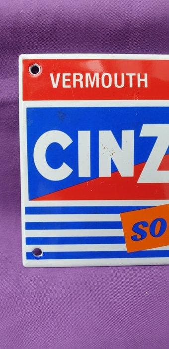 Cinzano - Emaille bord - Metaal, Emaille