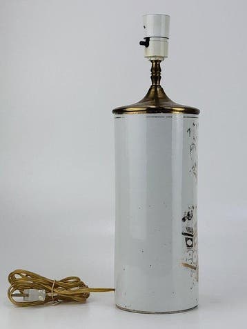 Vaas - Porselein - China - Cilindrische vaaslamp (Zonder