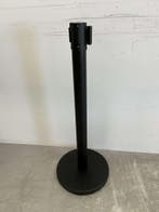 Poteau de barrière Noir avec bande de traction 200 cm Horeca, Verzenden