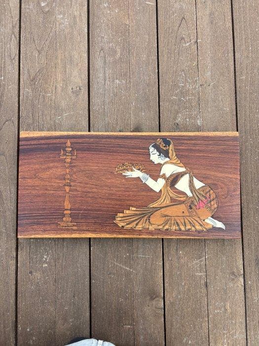 Panneau - Palissandre - Panneau mural, Antiek en Kunst, Kunst | Niet-Westerse kunst