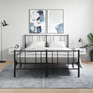 vidaXL Nachtkastjes 2 st wandgemonteerd 35x35x20 cm wit, Huis en Inrichting, Verzenden, Nieuw