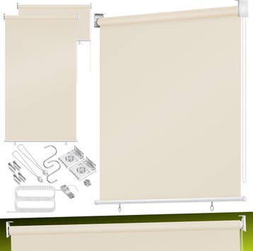 Rolgordijn - Verduisterend - 100x240 cm - Beige - KESSER®, Tuin en Terras, Verzenden, Nieuw
