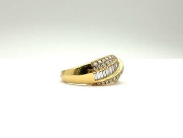 Ring - 18 karaat Geel goud - 1.40ct. tw. - Diamant