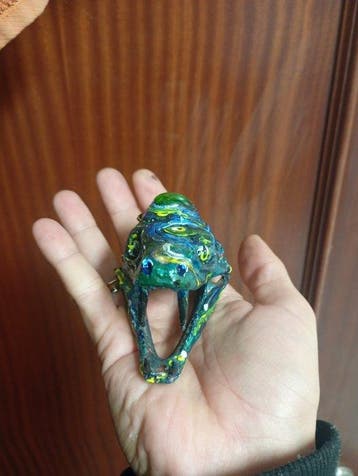 Python Crâne - Python regius - 6 cm - 5 cm - 8 cm - (1)