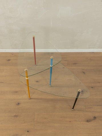 Vitrex - Edoardo Paoli - Salontafel - Glas, Metaal -, Antiek en Kunst