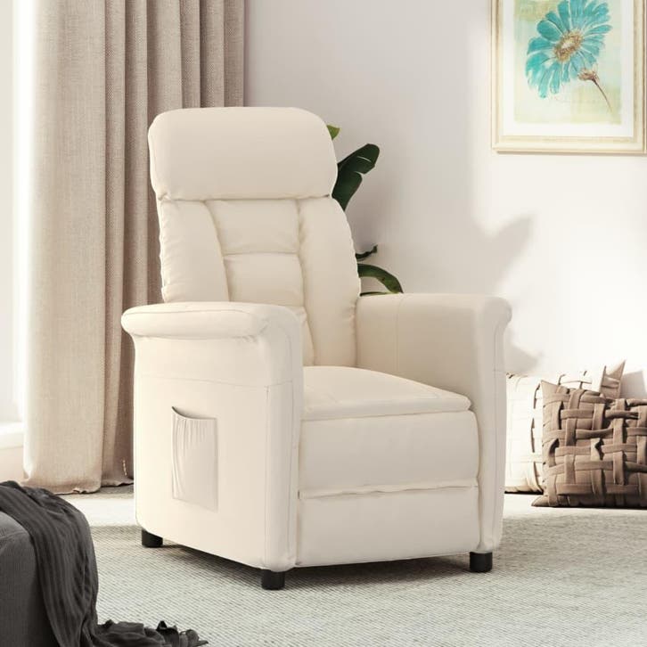 Fauteuil beige verstelbaar | Retour Deal | 47% Korting, Huis en Inrichting, Fauteuils, 50 tot 75 cm, 75 tot 100 cm, Nieuw, Hout