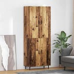 vidaXL Highboard 2 pcs Oud Hout Bewerkt hout, Huis en Inrichting, Kasten | Dressoirs, Verzenden, Nieuw