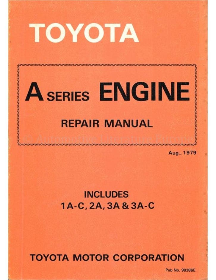 1979 TOYOTA TERCEL MOTOR WERKPLAATSHANDBOEK ENGELS, Auto diversen, Handleidingen en Instructieboekjes