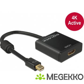 Delock 62611 Adapter mini DisplayPort 1.2 male > HDMI female, Verzenden, Nieuw