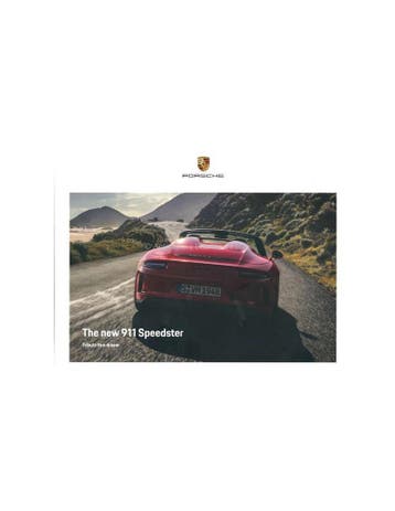2019 PORSCHE 911 SPEEDSTER HARDCOVER BROCHURE ENGELS, Ophalen of Verzenden, Nieuw