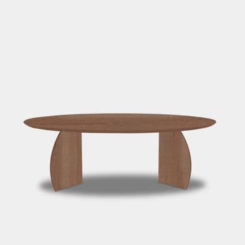Tafel Ovaal Eikenhout  Set Driehoek  260x110, Huis en Inrichting, Nieuw
