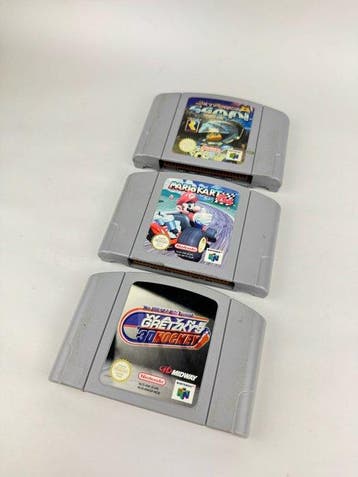 Nintendo - N64 - Lot of 3 x pieces - Mario Kart. Gretzky 3D, Nieuw