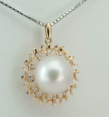 Zonder minimumprijs - Hanger - 18 kt geelgoud - South Sea