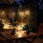 vidaXL Tuinlantaarns 12 st glas warmwit, Verzenden