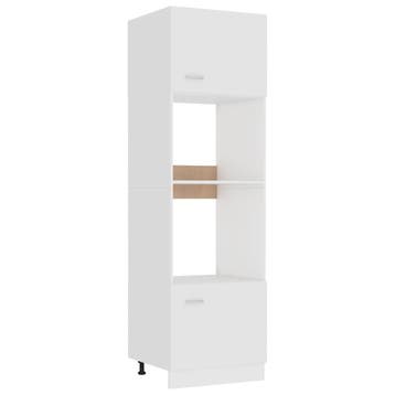 vidaXL Magnetronkast Lyon 60x57x207 cm bewerkt hout wit, Verzenden