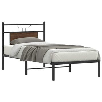 vidaXL Bedframe zonder matras bewerkt hout bruin eikenkleur, Verzenden, Nieuw