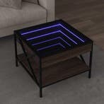 vidaXL Salontafel met Infinity LED 50x50x38 cm bruin, Verzenden, Nieuw