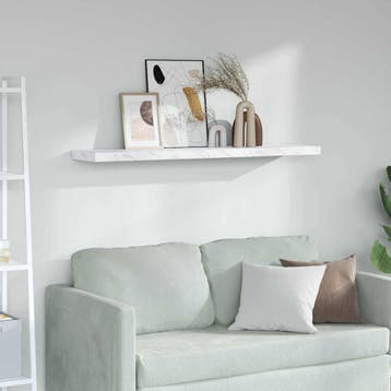 vidaXL Wandplank Muurmontage Wit Marmer 120 x 23,5 x 3,8 cm, Verzenden, Nieuw