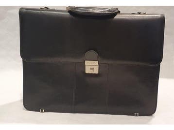 Veiling - Rillstab original- business tas- zwart leer, Motos, Accessoires | Valises & Sacs