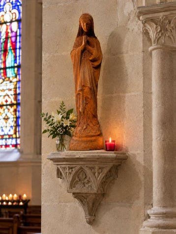 Statue, moeder maria - 46 cm - Fonte