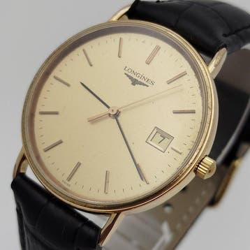 Longines - Classic Gold Plated Date Dress Watch - Zonder
