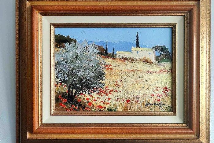 Henry Marcaillou (XX) - Paysage Provençal, Antiquités & Art, Art | Peinture | Classique