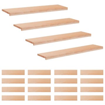 vidaXL Trapmatten 20 st Naturel 120 x 30 x 2 cm Massief, Bricolage & Construction, Échelles & Escaliers, Verzenden