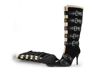 Jeffrey Campbell Enkellaarzen in maat 39 Zwart, Verzenden, Zwart, Lage of Enkellaarzen, Zo goed als nieuw