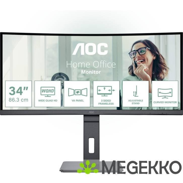 AOC Pro-line P3 CU34P3CV 34  Wide Quad HD 100Hz USB-C VA, Informatique & Logiciels, Ordinateurs & Logiciels Autre, Envoi