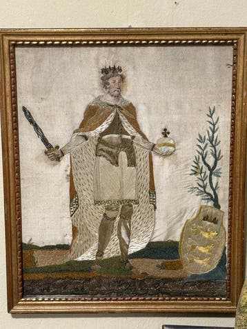 Icoon - Textiel - Koning Richard I van Engeland, Antiek en Kunst