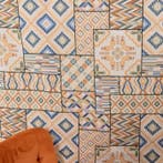 BA011 - Patchworkstof geometrisch en etnisch - Textiel - 270, Antiek en Kunst