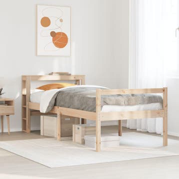 vidaXL Seniorenbed met hoofdbord massief grenenhout 90x190, Verzenden