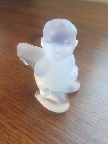 Lalique - René Lalique - Sculpture, Cherub - 8 cm - Cristal