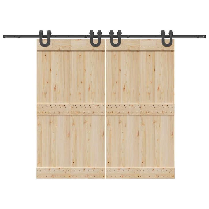 vidaXL Doos met onderdelen voor schuifdeur 400 cm staal, Bricolage & Construction, Serrurerie de bâtiment & Dispositif de fermeture