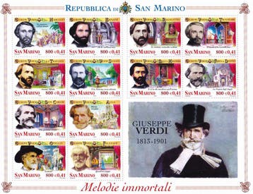San Marino - 2001 - G.Verdi - Postfris, Verzenden, Overige landen, Postfris