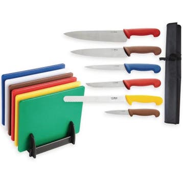Snijplanken-/Messenset | LDPE | Meerdere Kleuren | HACCP |, Verzenden, Nieuw in verpakking
